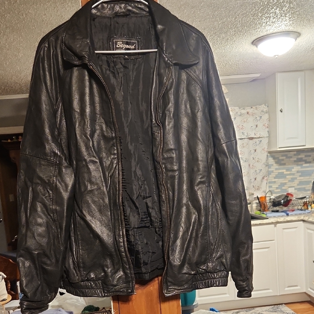 Black Leather Men's Jacket